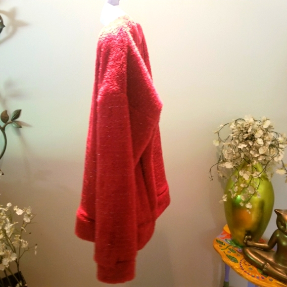 🦋C Active Red Cozy Pullover Sweater - Picture 3 of 4